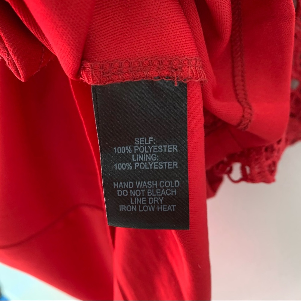 Lulus | Real Life Dream Berry Red Lace Midi Dress - Picture 11 of 12